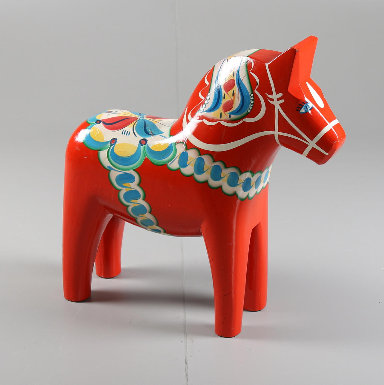 DALAHÄST. golvmodell, Grannas A. Olsson, höjd 61 cm, 1900-talets slut.