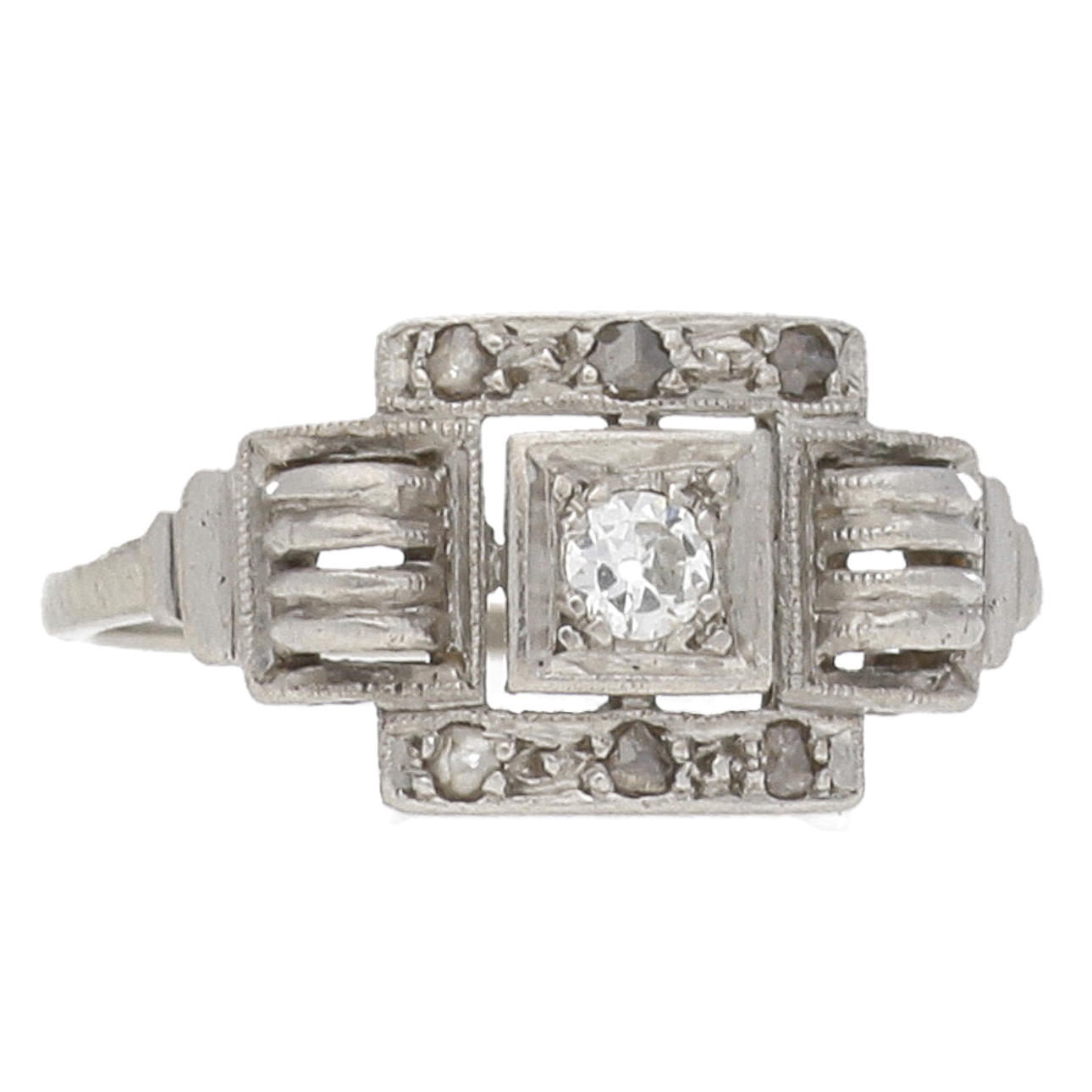 Art-Deco-Diamantring, um 1925.