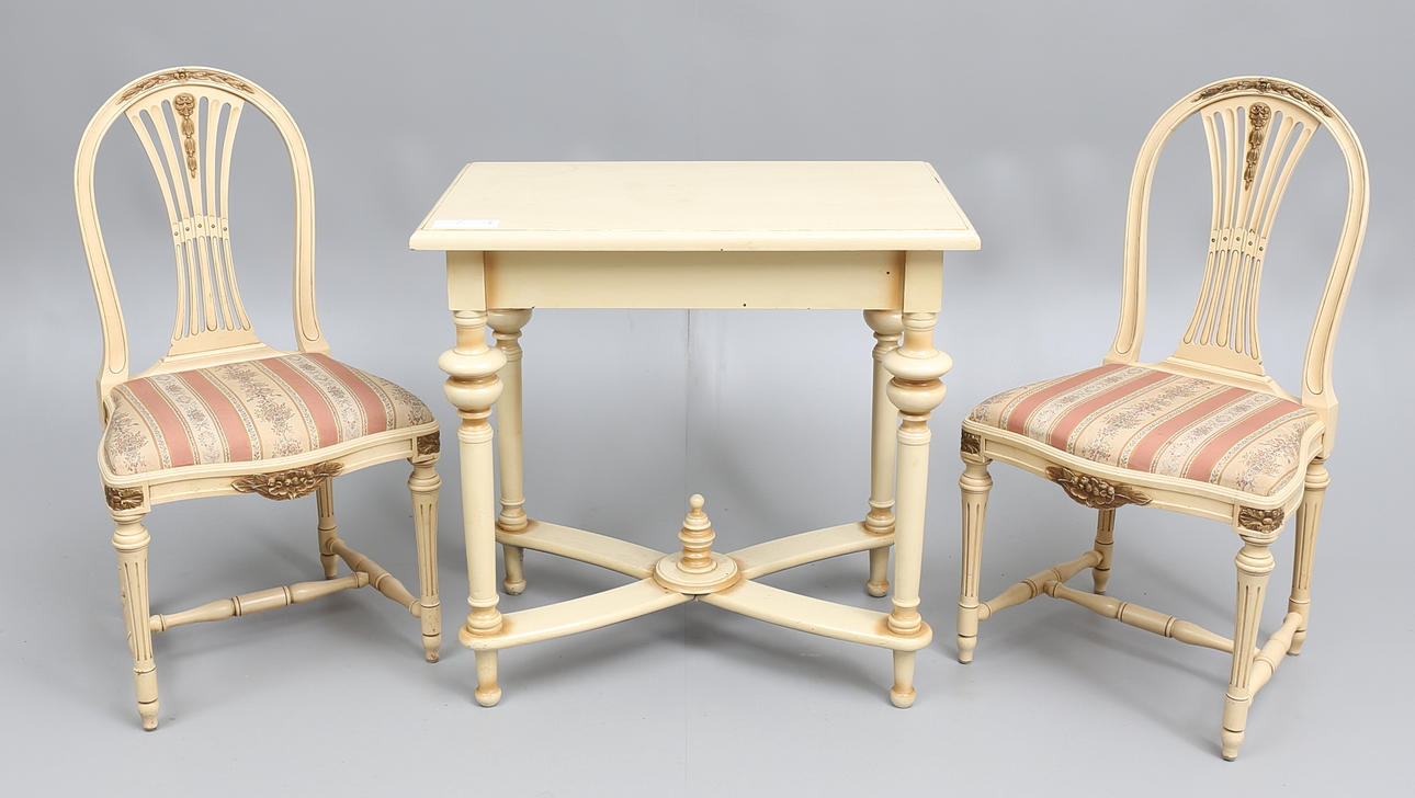 BORD samt STOLAR, ett par.