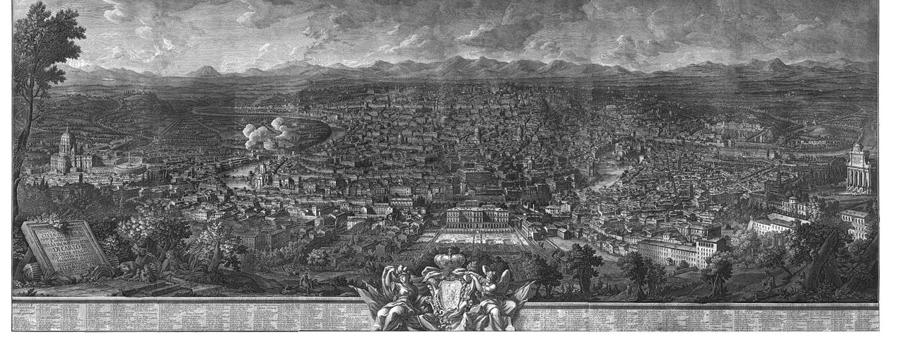 GIUSEPPE VASI (1710-1782). Blick auf Rom.
