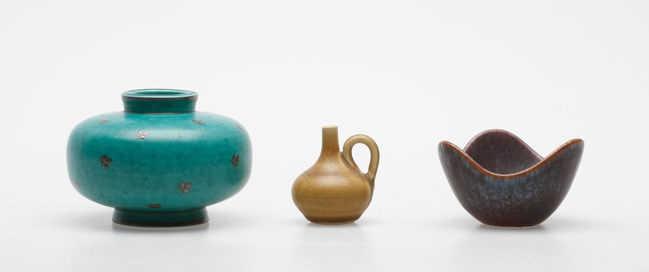 VASER samt SKÅL, stengods, bl.a. Gustavsberg.