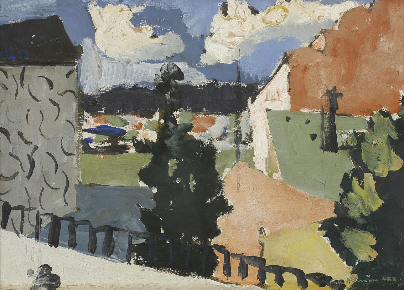 KARL-AXEL PEHRSON. Olja på pannå, signerad.