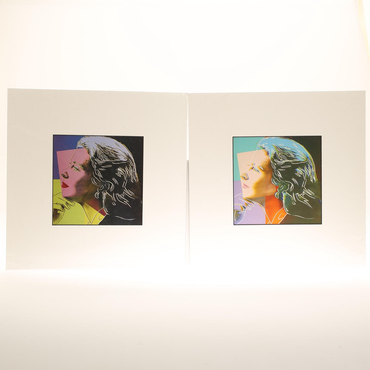 ANDY WARHOL. 2 stycken, eftyer, Ingrid Bergman-Herself, Edition Börjesson 1983.