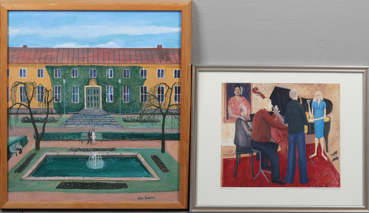 NISSE SANDSTRÖM. oil on canvas, signed.