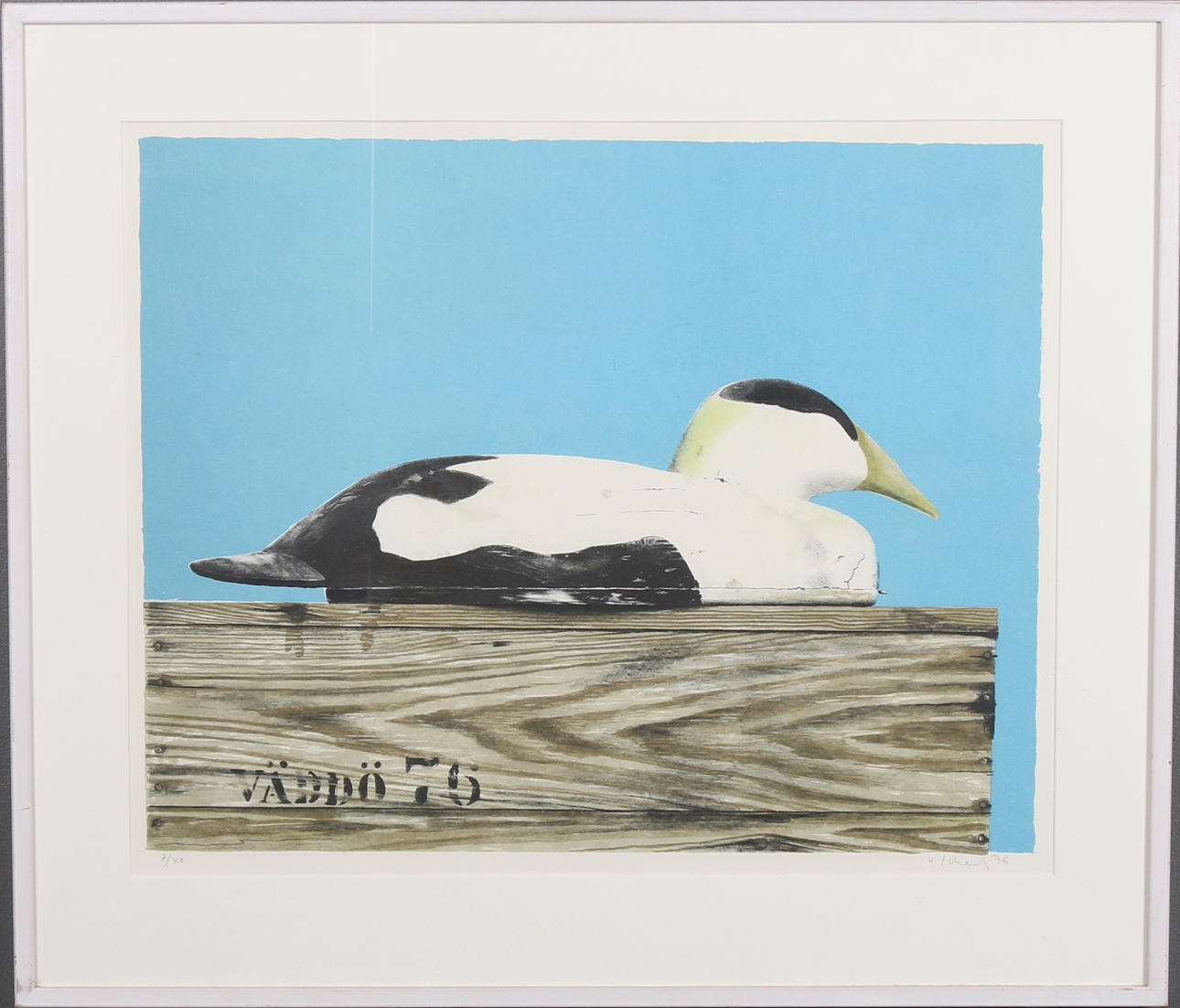 PHILIP VON SCHANTZ. "Väddö", färglitografi, signerad 7/40, 1976.