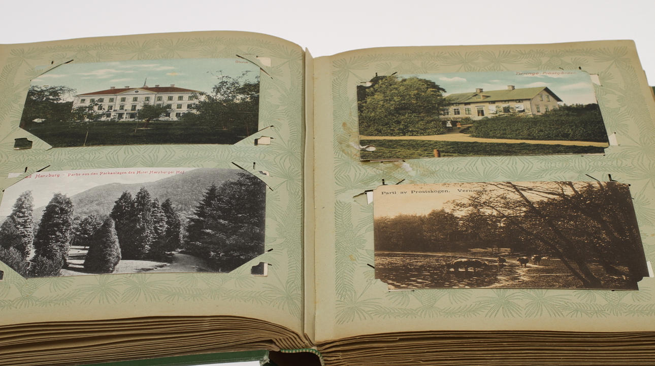 VYKORTSALBUM, ca 195 st vykort, 1900-tal.