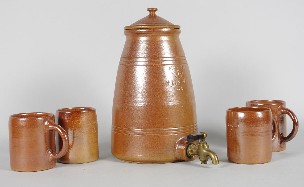 KRUS MED TAPPKRAN 5L SAMT 4 SEJDLAR, Höganäs.