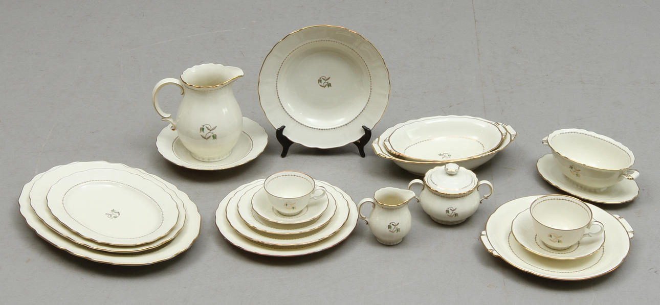 MAT-,KAFFE- och TESERVIS, 83 delar, porslin, ALP Lidköping, 1900-tal.