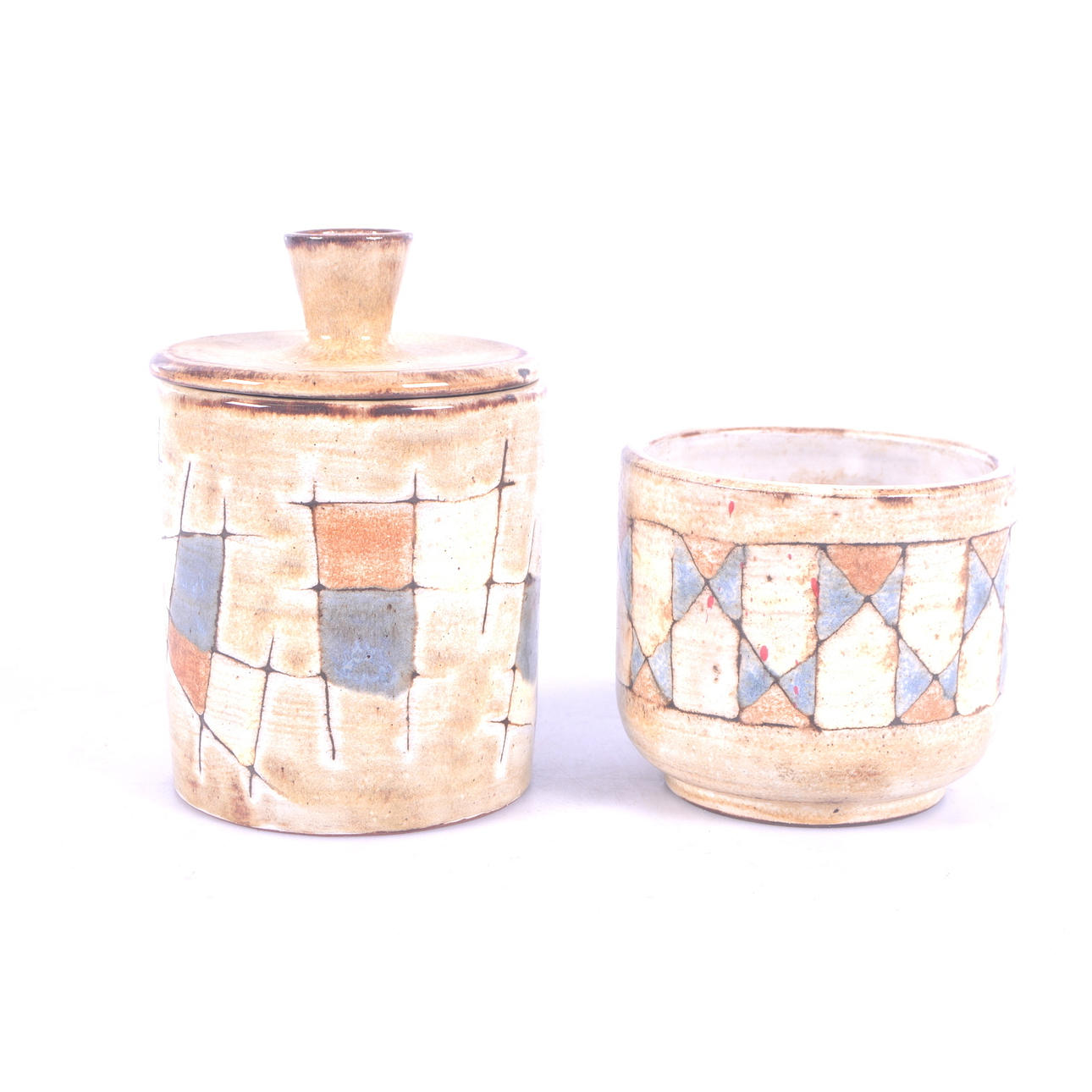 Ein Menge KERAMIK, 2 Teile, Vieux Moulin Vallauris.