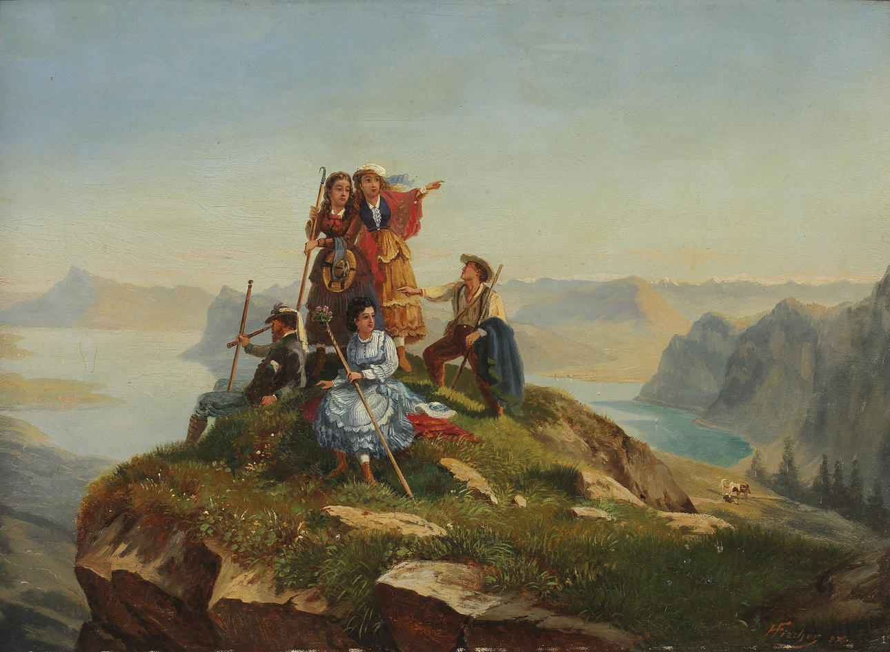 OKÄND KONSTNÄR. Olja på pannå, bär signatur.