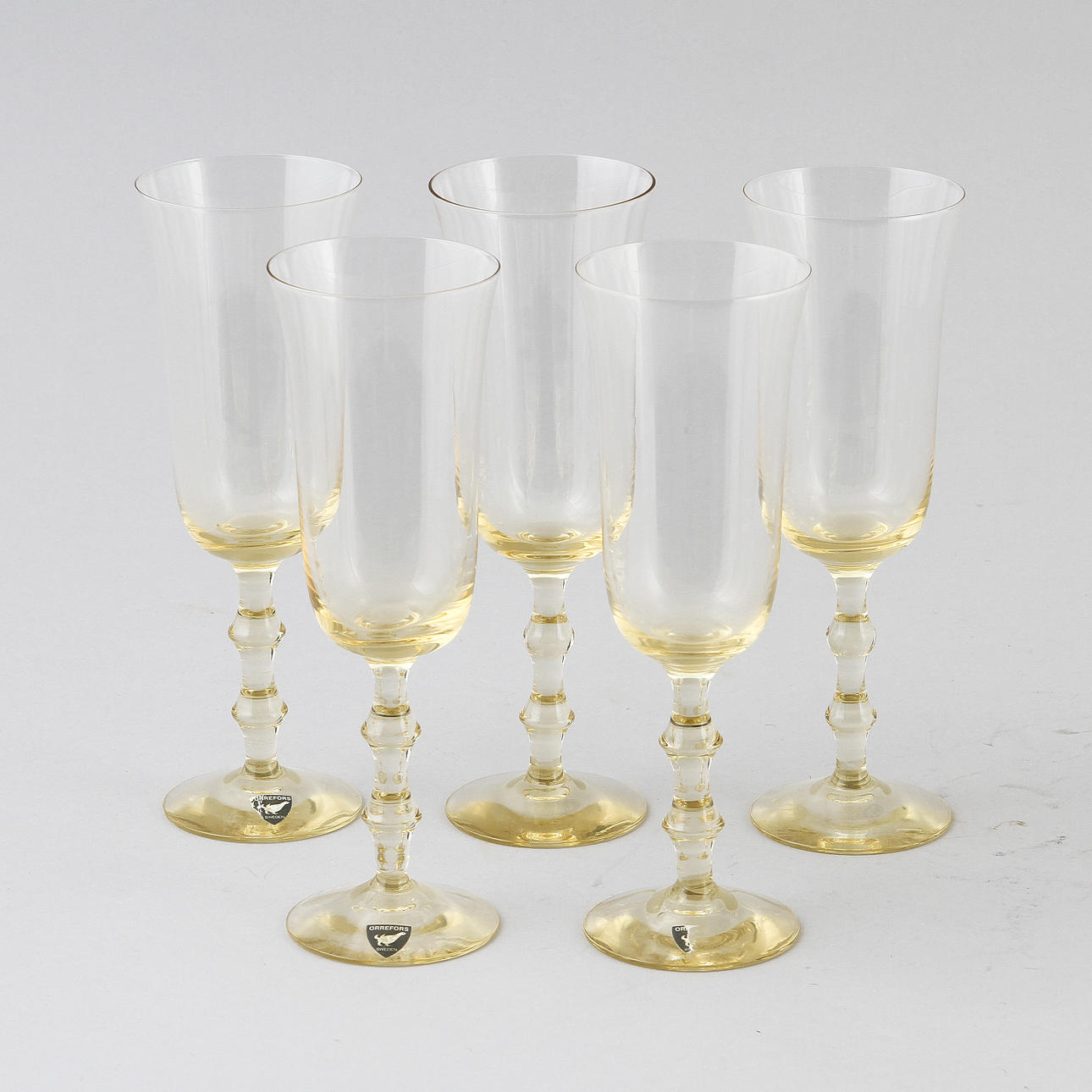 CHAMPAGNESTRUTAR, 5 st, "Salut", Simon Gate, Orrefors.