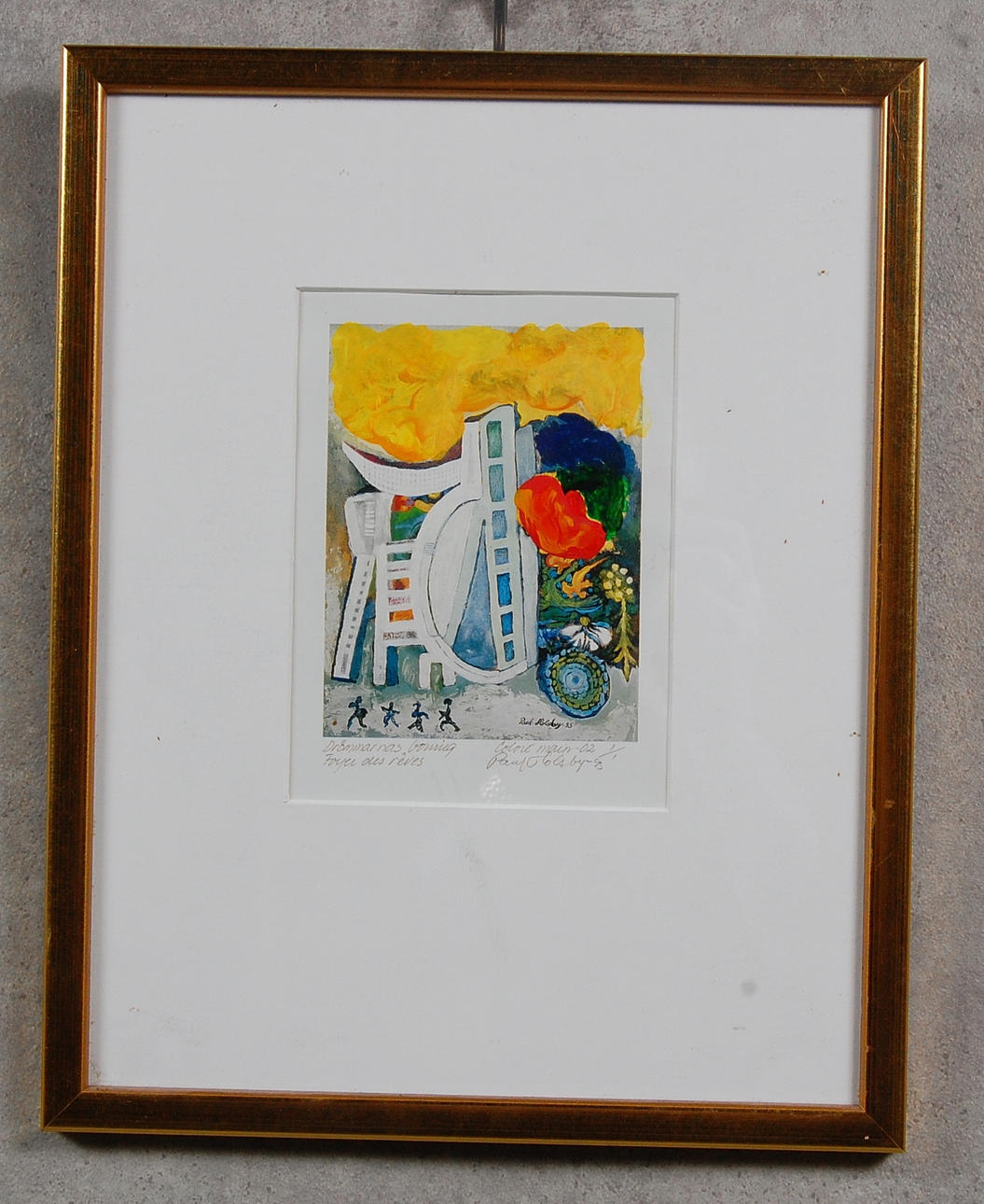 PAUL HOLSBY. litografi, " Drömmarnas boning " signerad, daterad, numrerad 1/1.