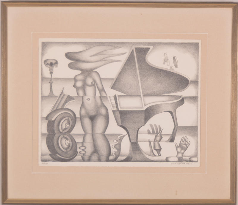 ERIK OLSON. Litografi.