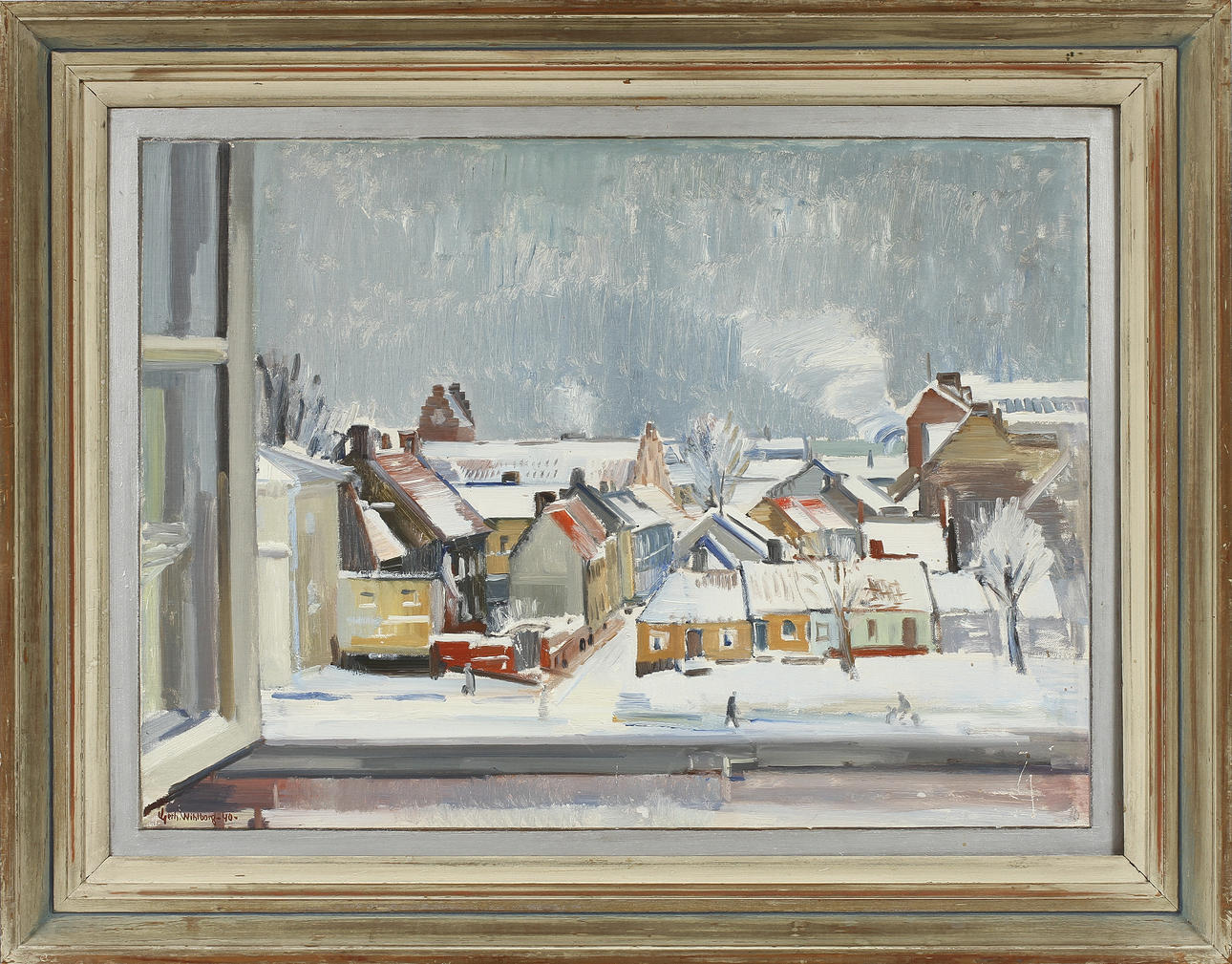 GERHARD WIHLBORG. Olja på duk, uppfodrad på pannå, signerad-40.