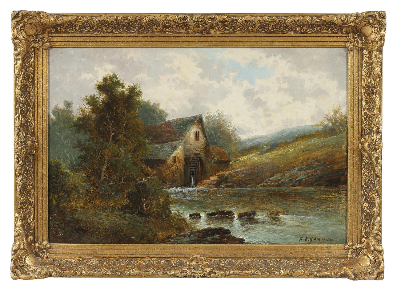 OKÄND KONSTNÄR. Olja på duk, signerad.