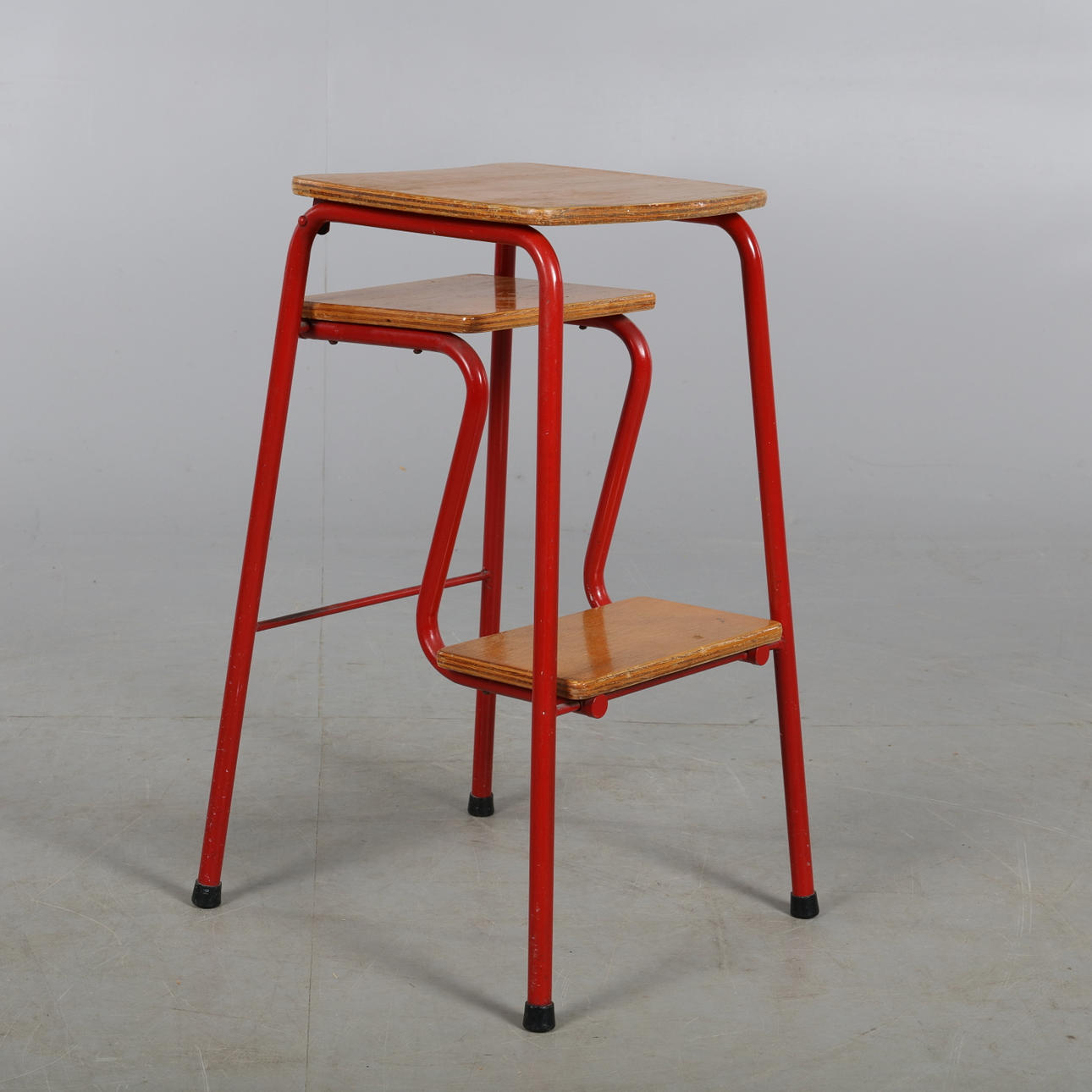 TRAPPSTOL, trä, metall, 1960-talet.