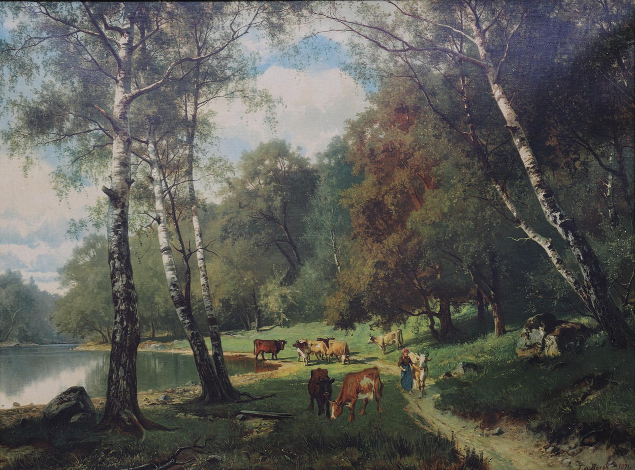 EDVARD BERGH. Tryck, "Svenskt landskap".