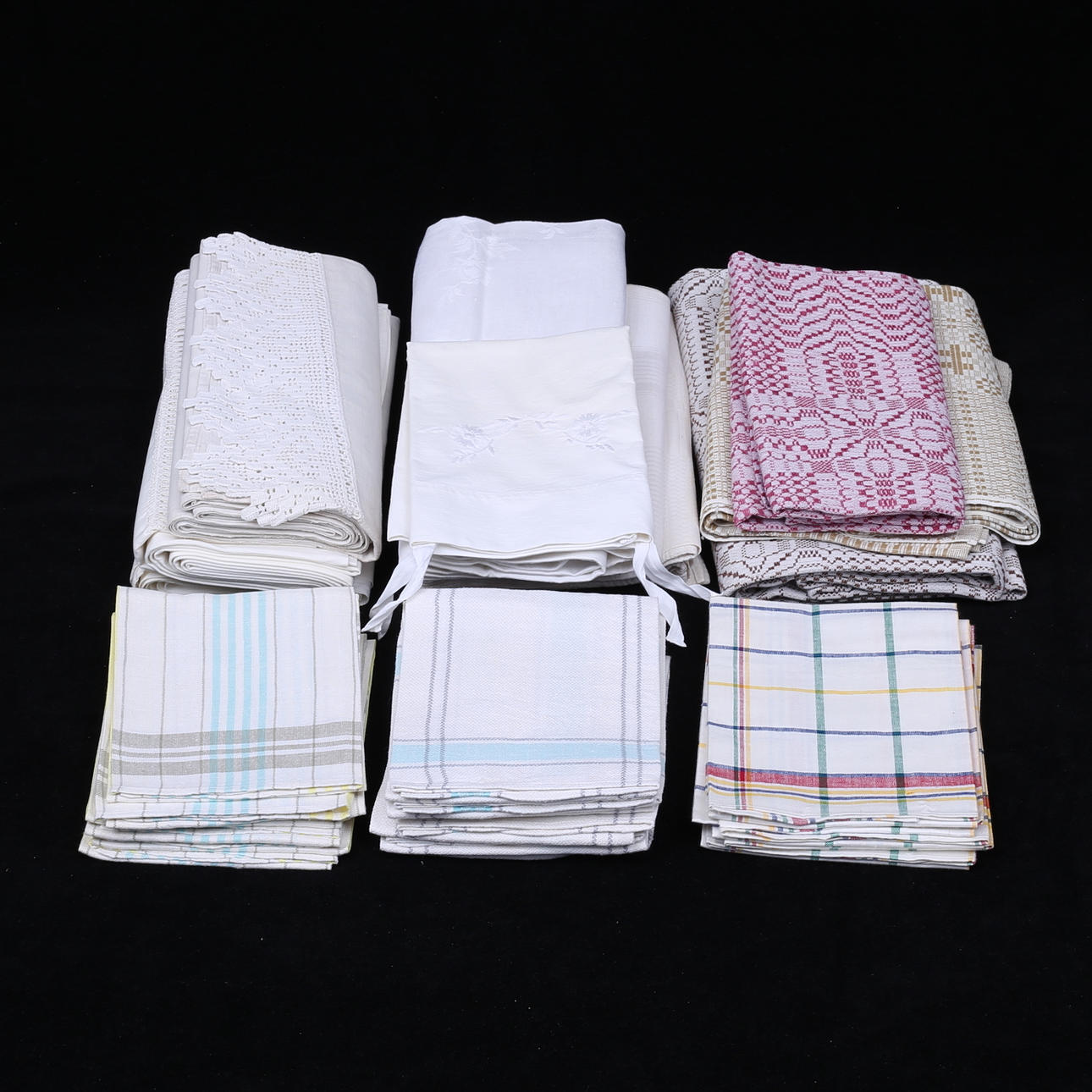 HÅNDKLÆDER, SERVICE, LAGENER, 26 stk., linned.