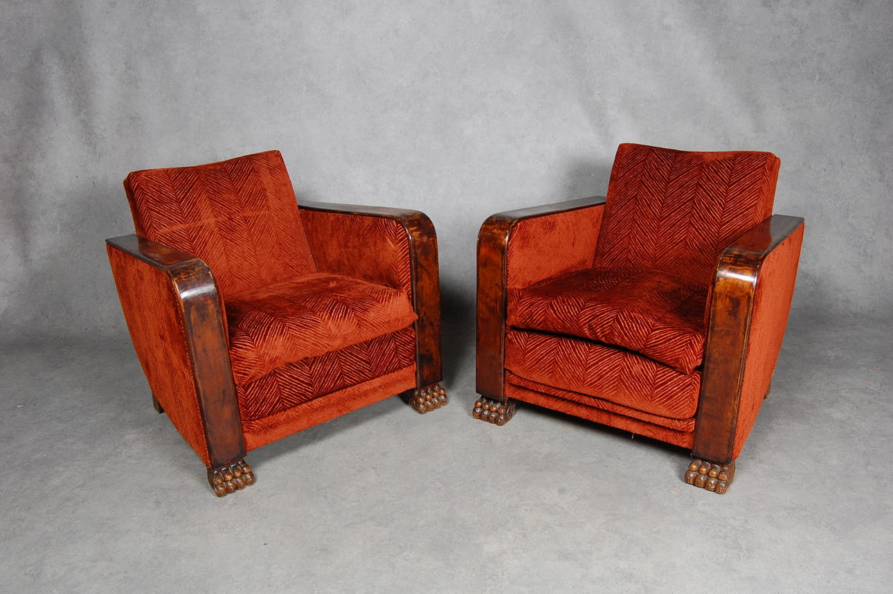 FÅTÖLJER, 1 par Art deco, 1920-tal.