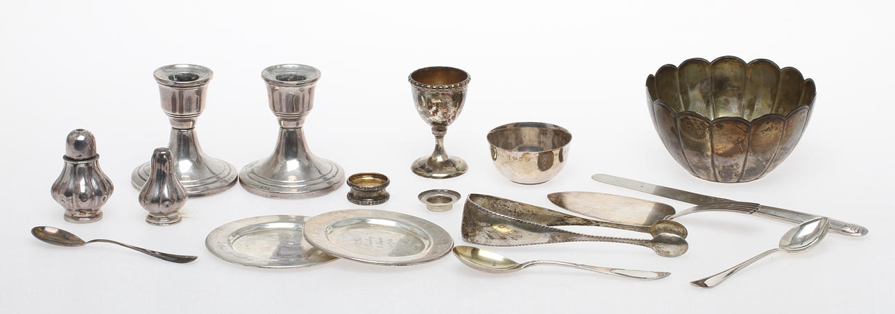 PARTI SILVER, bla sockertång, 18 & 1900-tal.