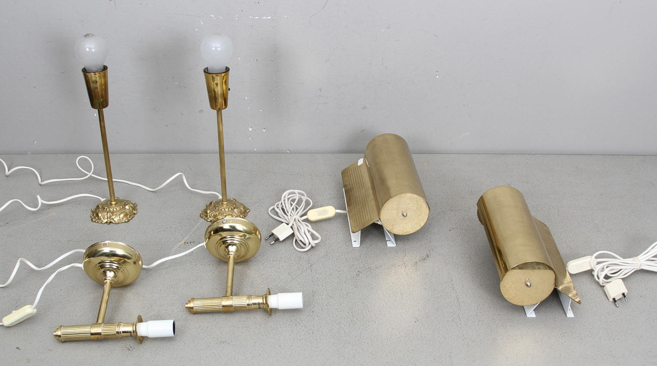 BELYSNINGFÖREMÅL, 6 delar, bl.a. EWÅ.