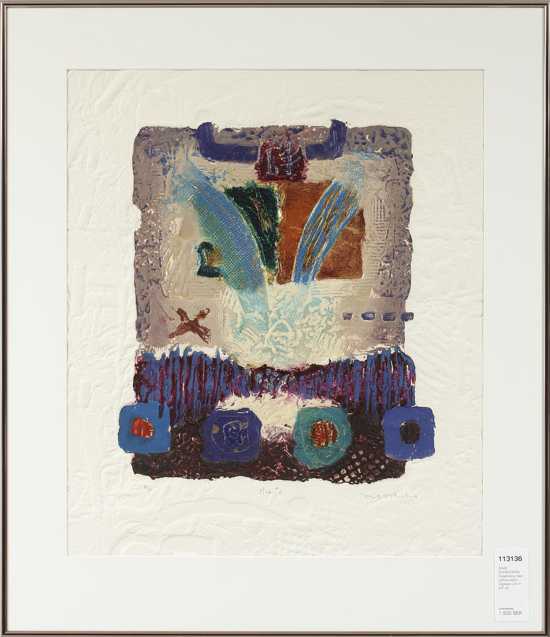 DAVID DODSWORTH. Färgetsning med carborundum. Signerad och nr A/P.