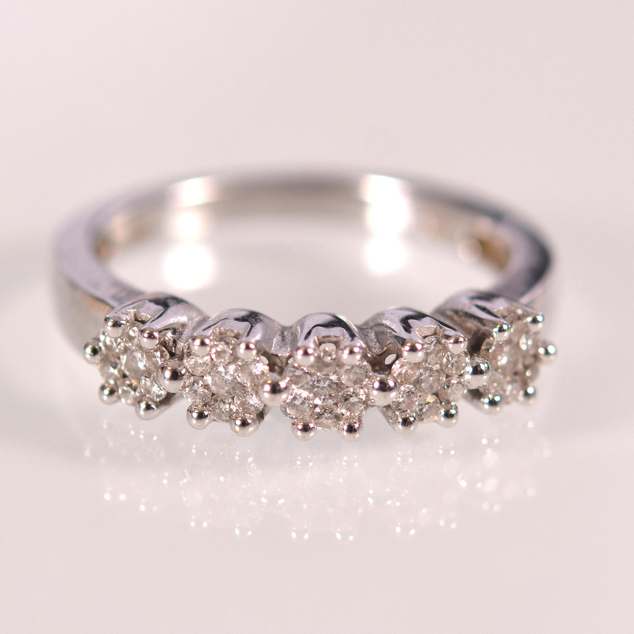 DIAMANTRING, vitguld, 18K.