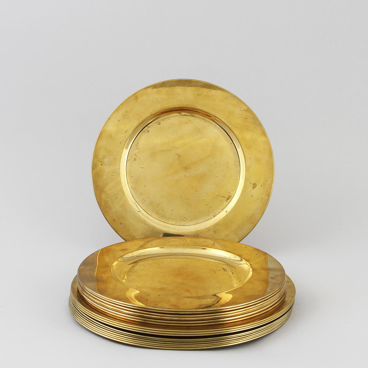 TALLRIKSUNDERLÄGG, 17 st, 1900-talets slut.