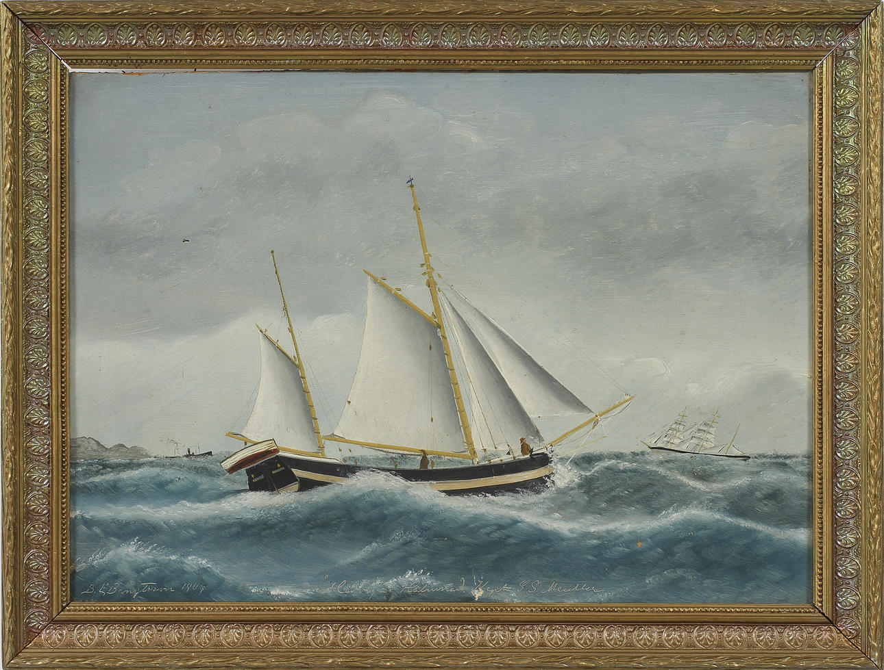 BROR EDVIN BENGTSSON. Olja på pannå, signerad 1907.