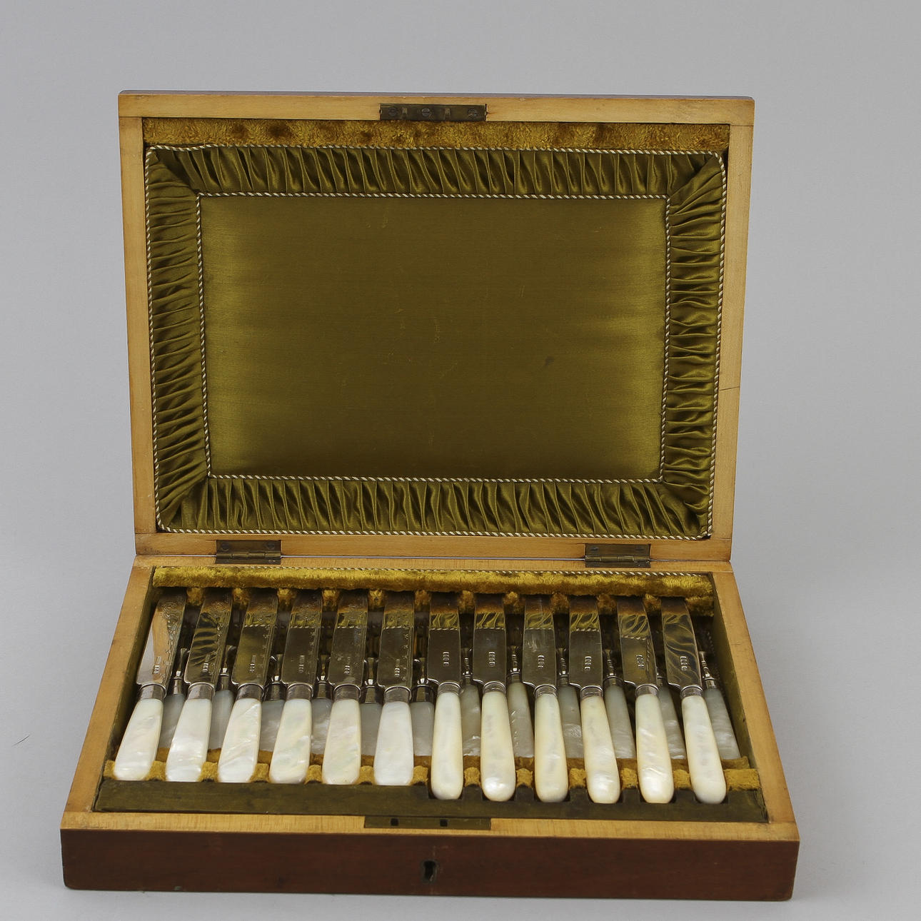 FRUKTBESTICK, 12 delar, silver, Sheffield, 1900.