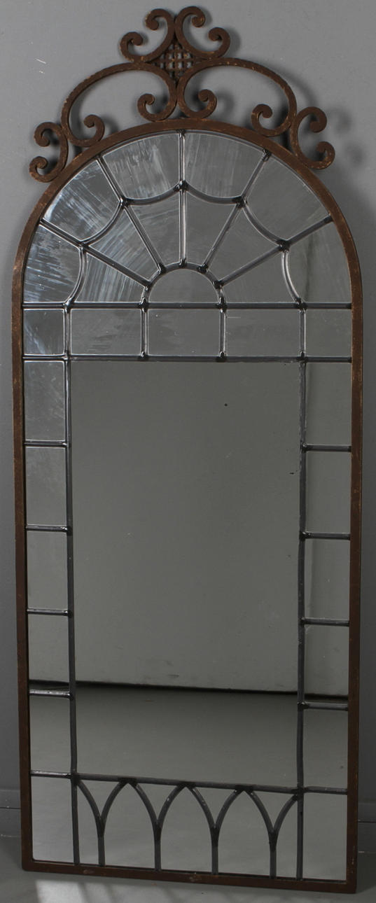 SPEGEL, smide med blyinfattat glas, 1900-tal.