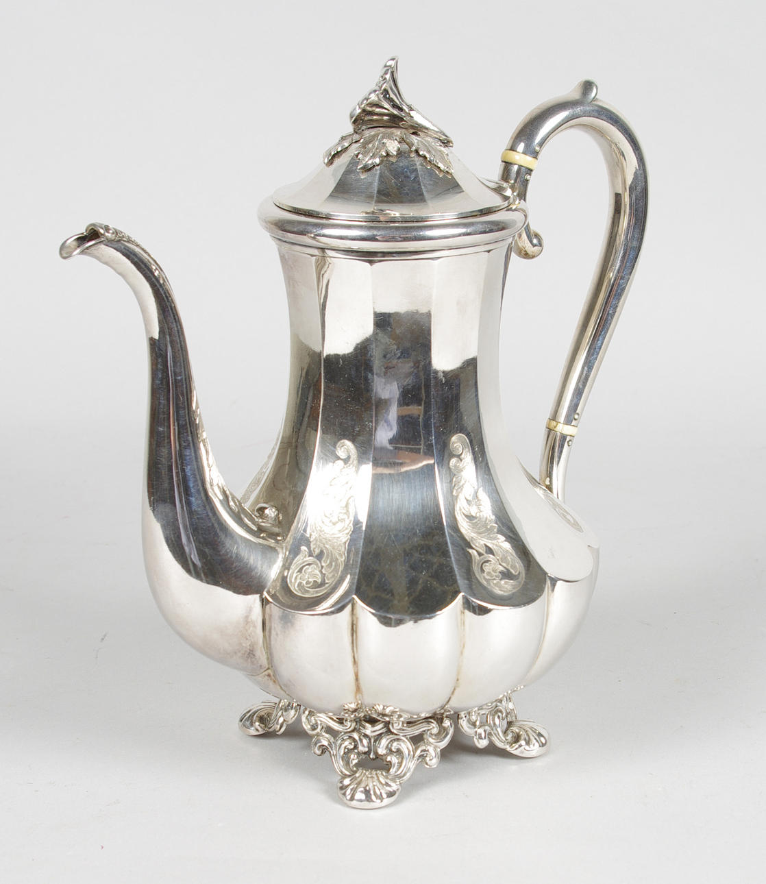 KAFFEKANNA, silver, Tostrup, Norge, 1854.