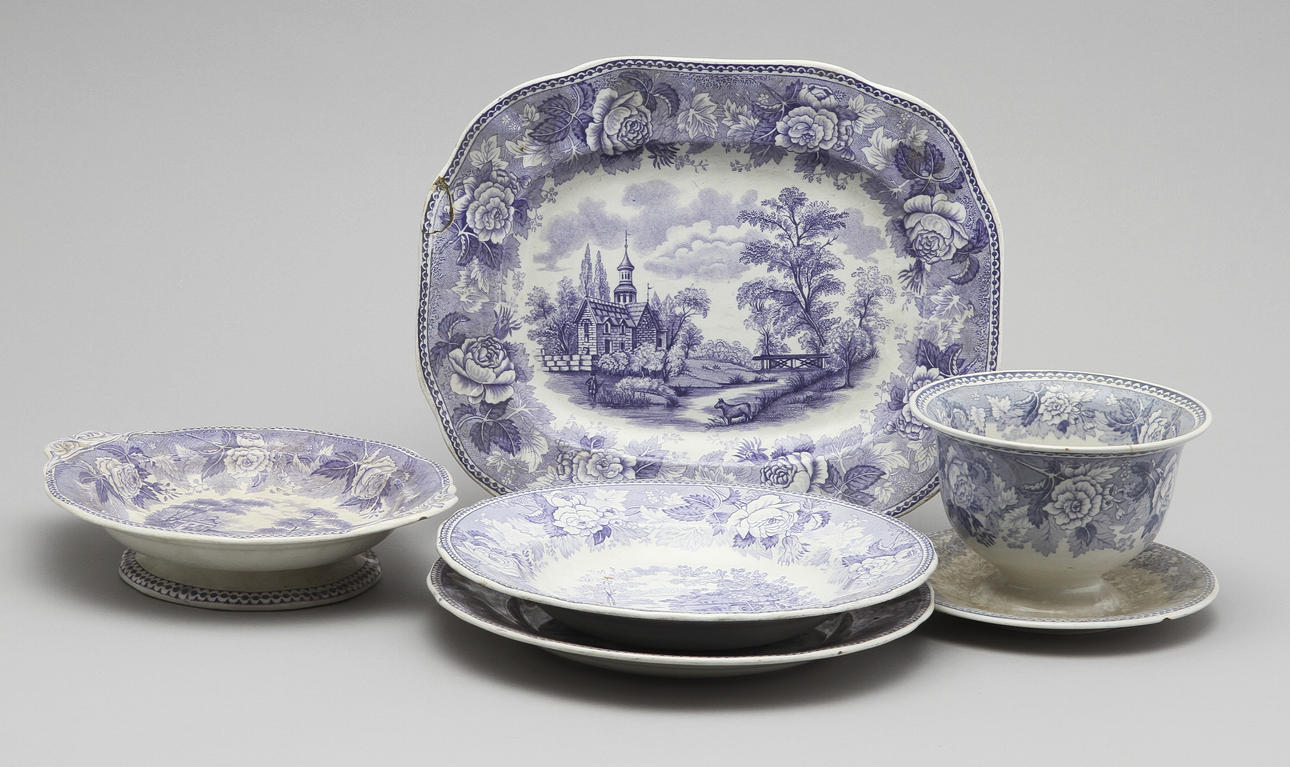 MATSERVIS, 38 delar, "Malmö" Rörstrand, sekelskiftet 1800/1900-tal.