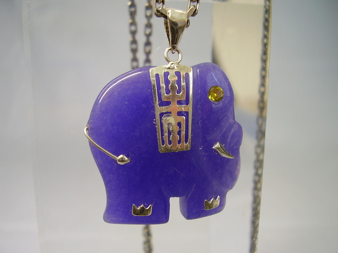 COLGANTE ELEFANTE LAVANDA-JADE.