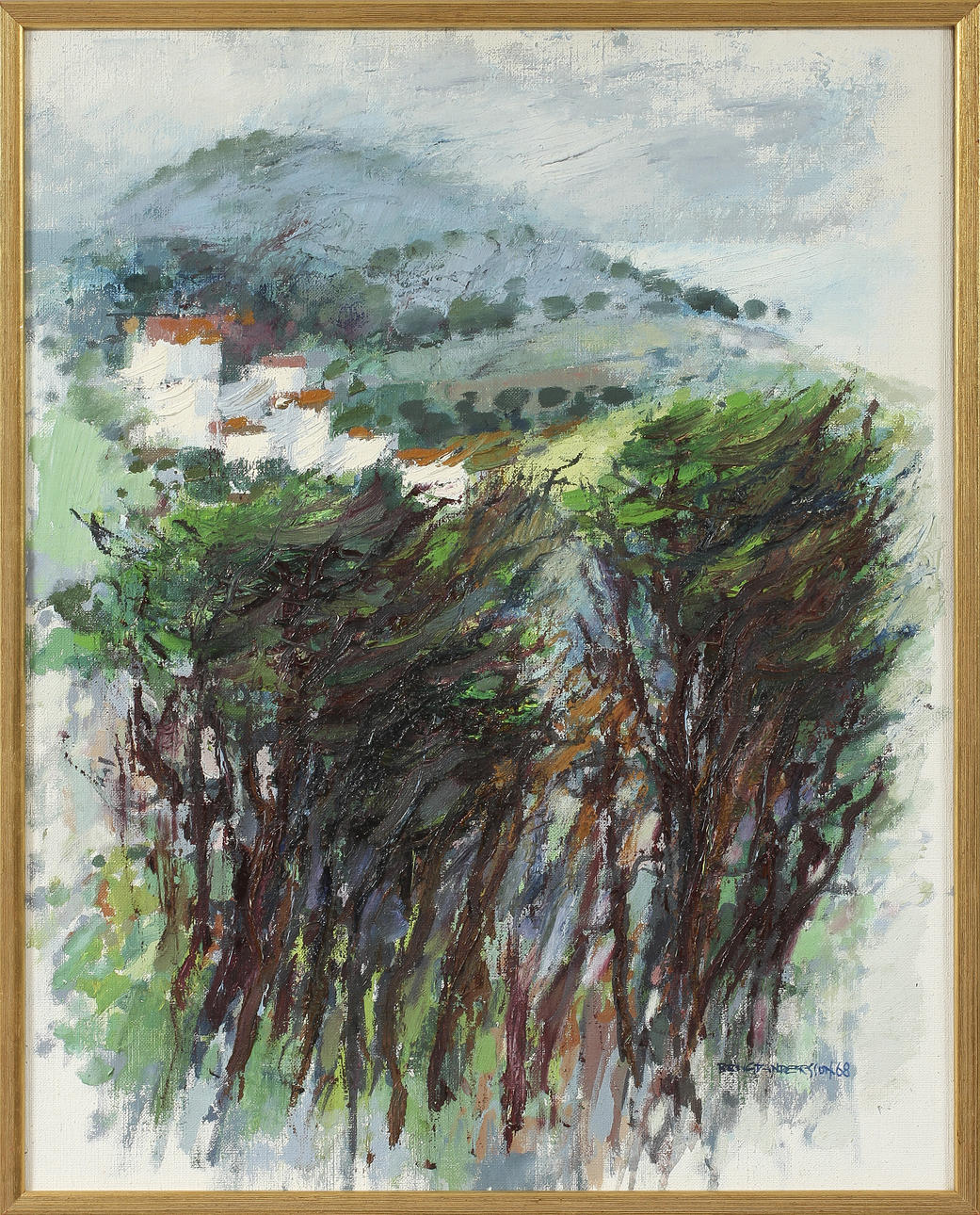 BENGT ANDERSSON RÅSSBYN. Olja på duk, signerad 68.