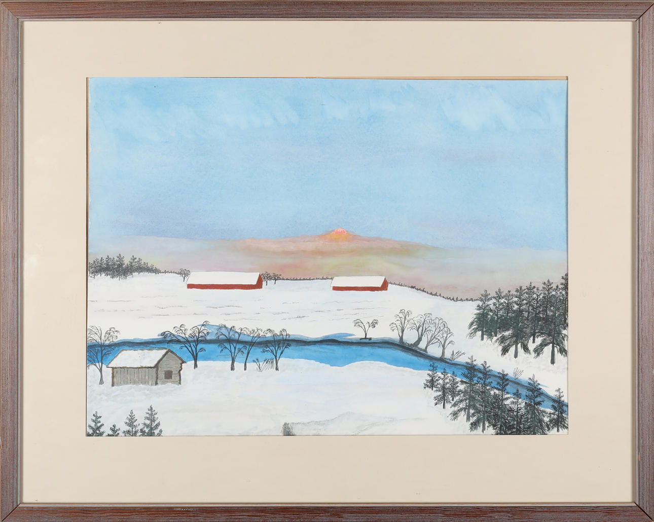 OIDENTIFIERAD KONSTNÄR. AKVARELL, Gustav Karlsson.