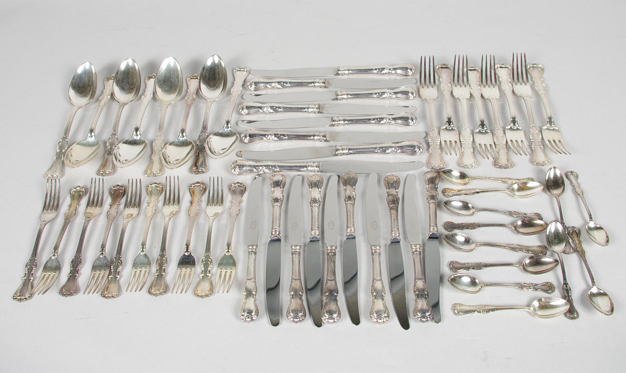 BESTICKUPPSÄTTNING, "Prins Albert", silver.