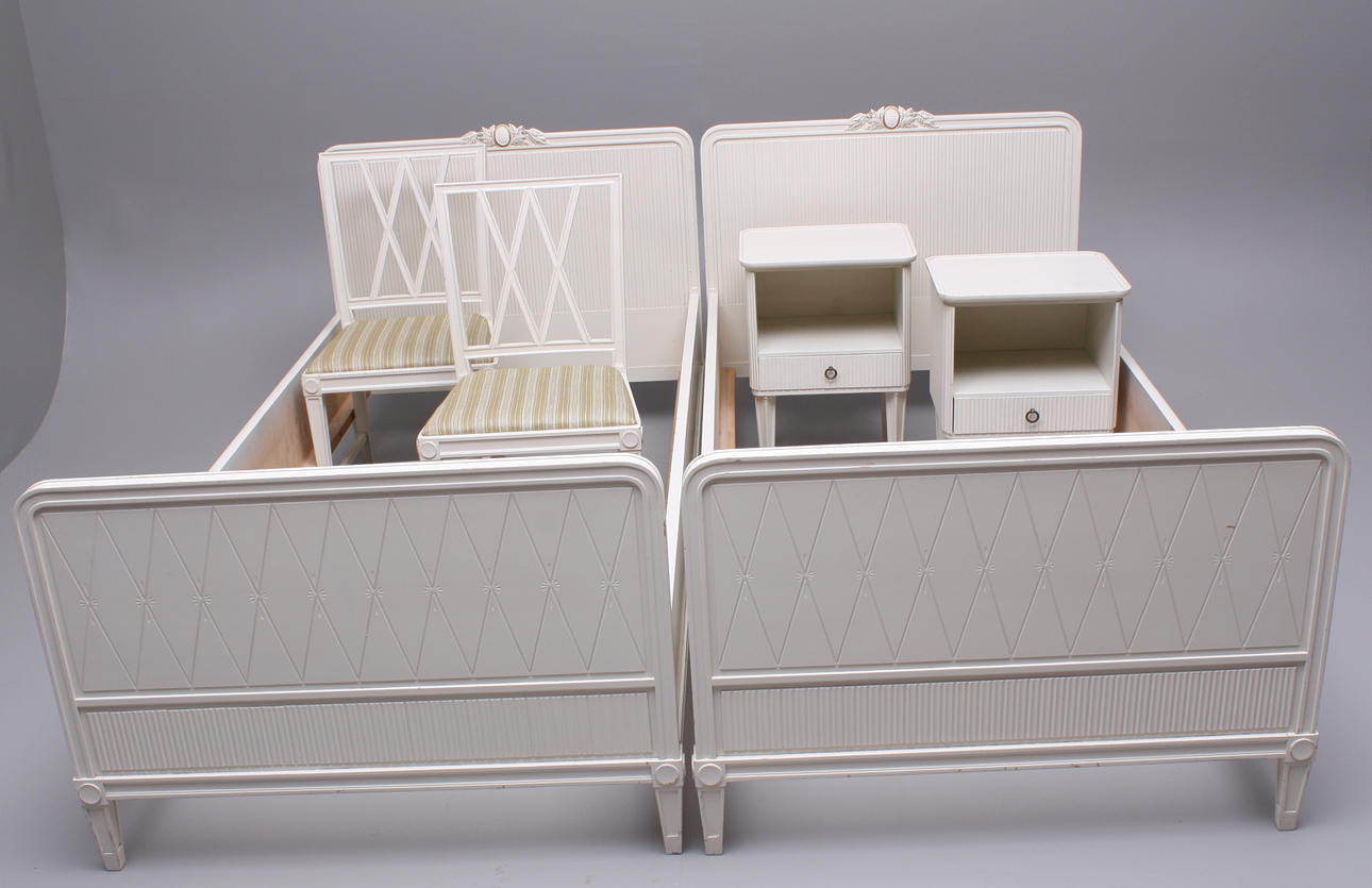 MÖBLEMANG, 6 delar, trä/vit.