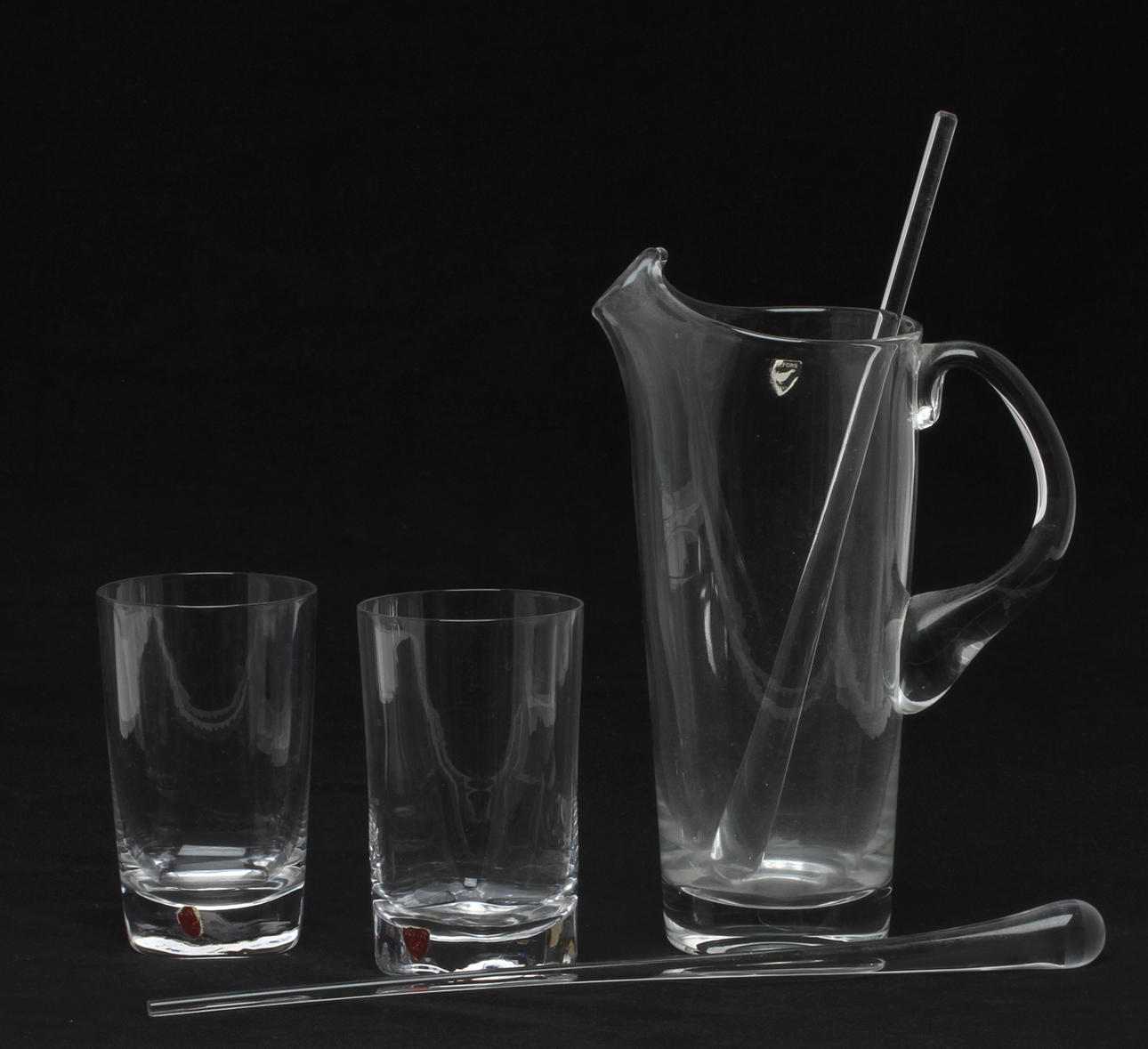 KARAFF/KANNA samt GROGGLAS, Orrefors, 1900-tal.