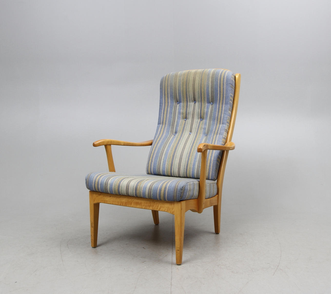 FÅTÖLJ, "Stora fjäderbrickan", Carl Malmsten, 1900-talets andra hälft.