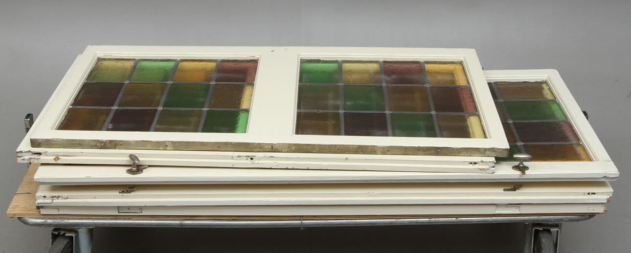 FÖNSTER, 4+2 st, blyinfattande, 1900-tal.