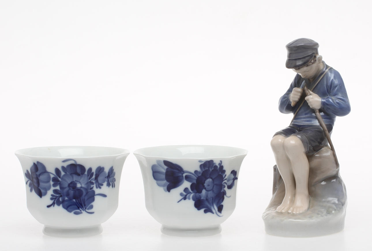 FIGURIN, SKÅLAR, 2 st, porslin, Royal Copenhagen.