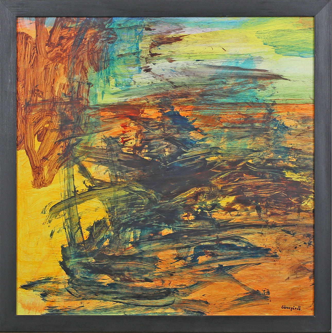 ULF SÄRNEGÅRDH. Akryl på pannå, signerad Särnegårdh.