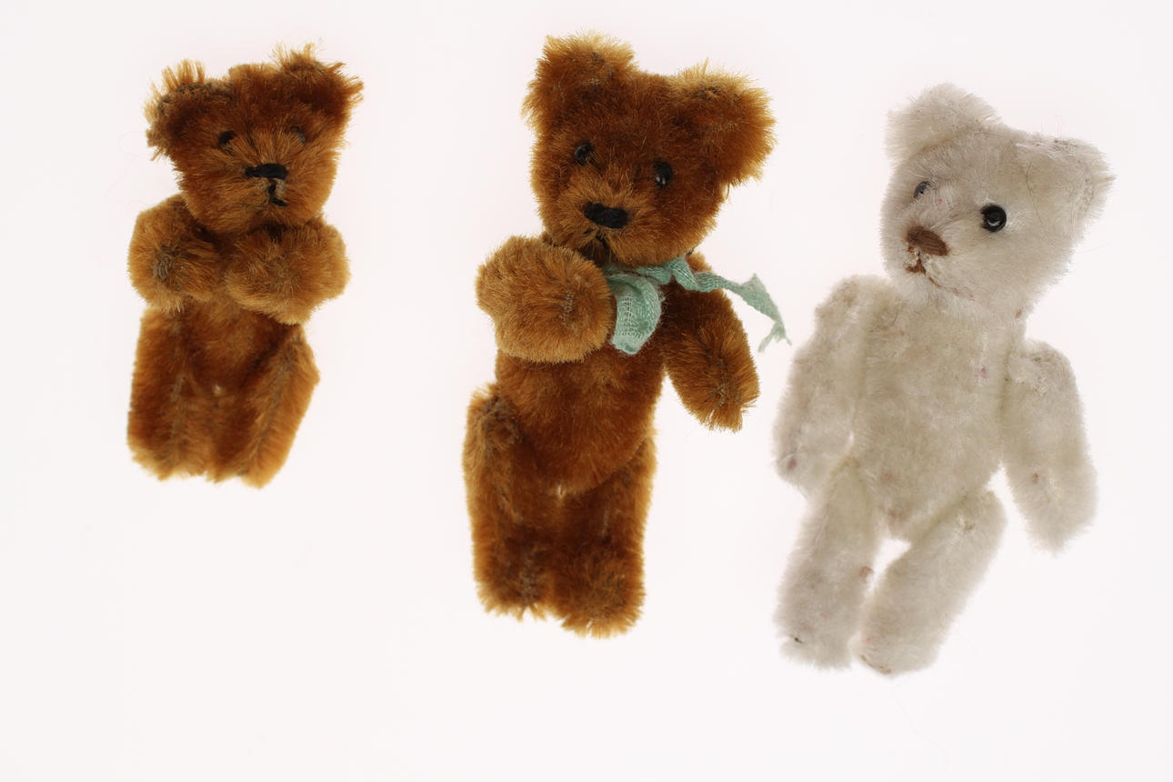 SCHUCO björnar, 3 stycken, 1900-tal.