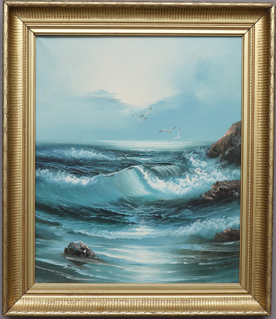 HOWARD GAILEY. oil on canvas, ''The Sea'', signed H. Gailey