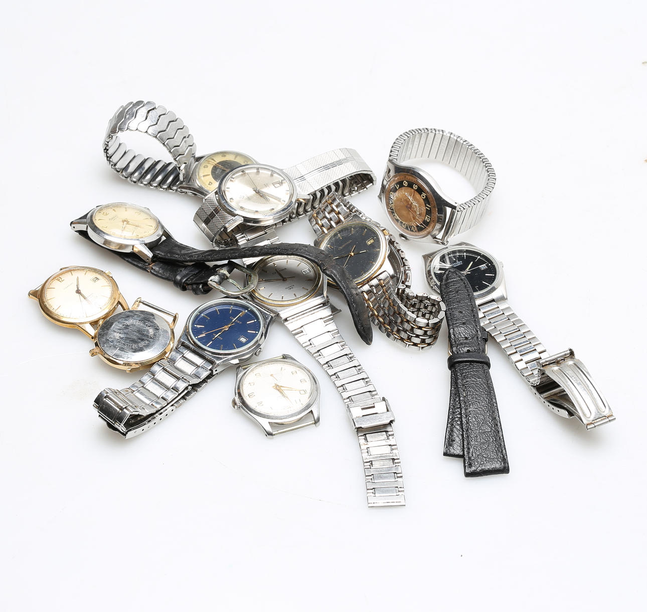 MEN'S BRACELETS, 11 pcs, Bl.a. Certina, Citizen etc.