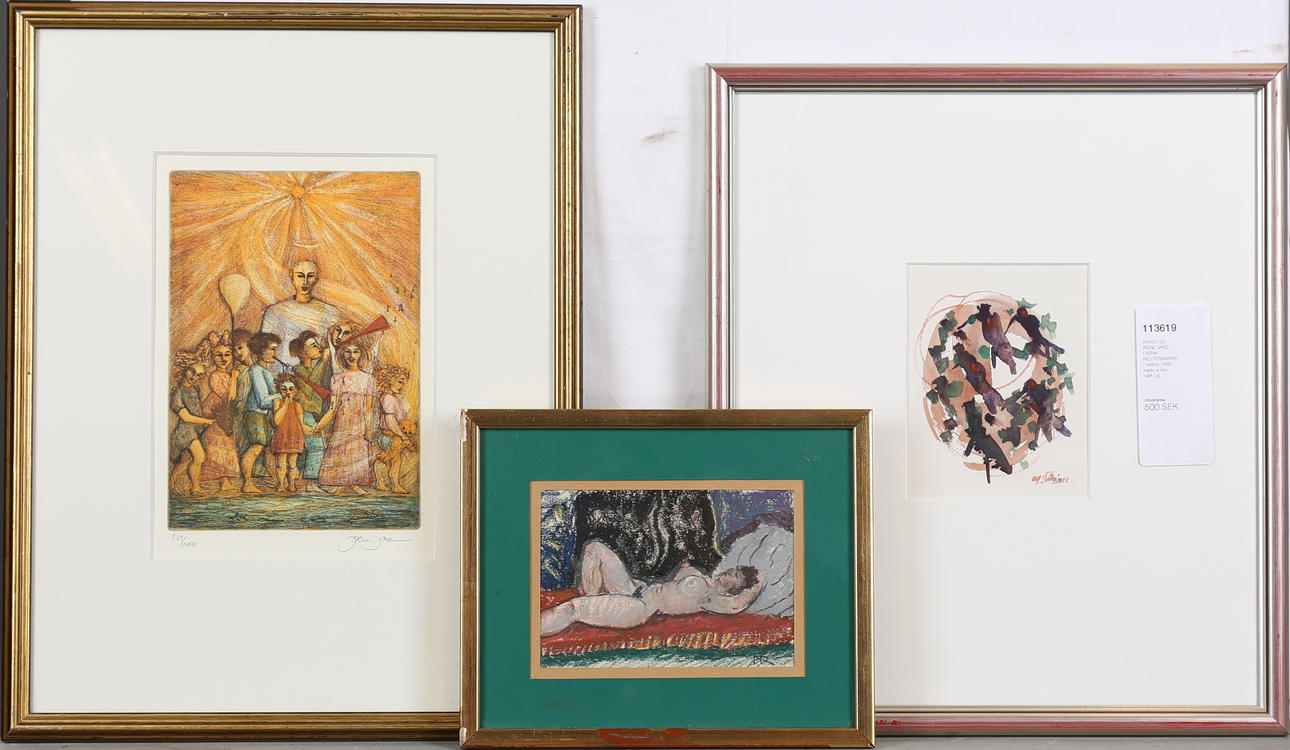 KONST (3), IRENE JARZ, PATRIK REUTERSWÄRD, okänd, 1900-talets andra hälft.