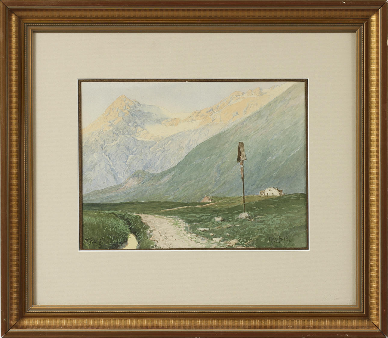 RUDOLF KARGL. Akvarell, signerad.