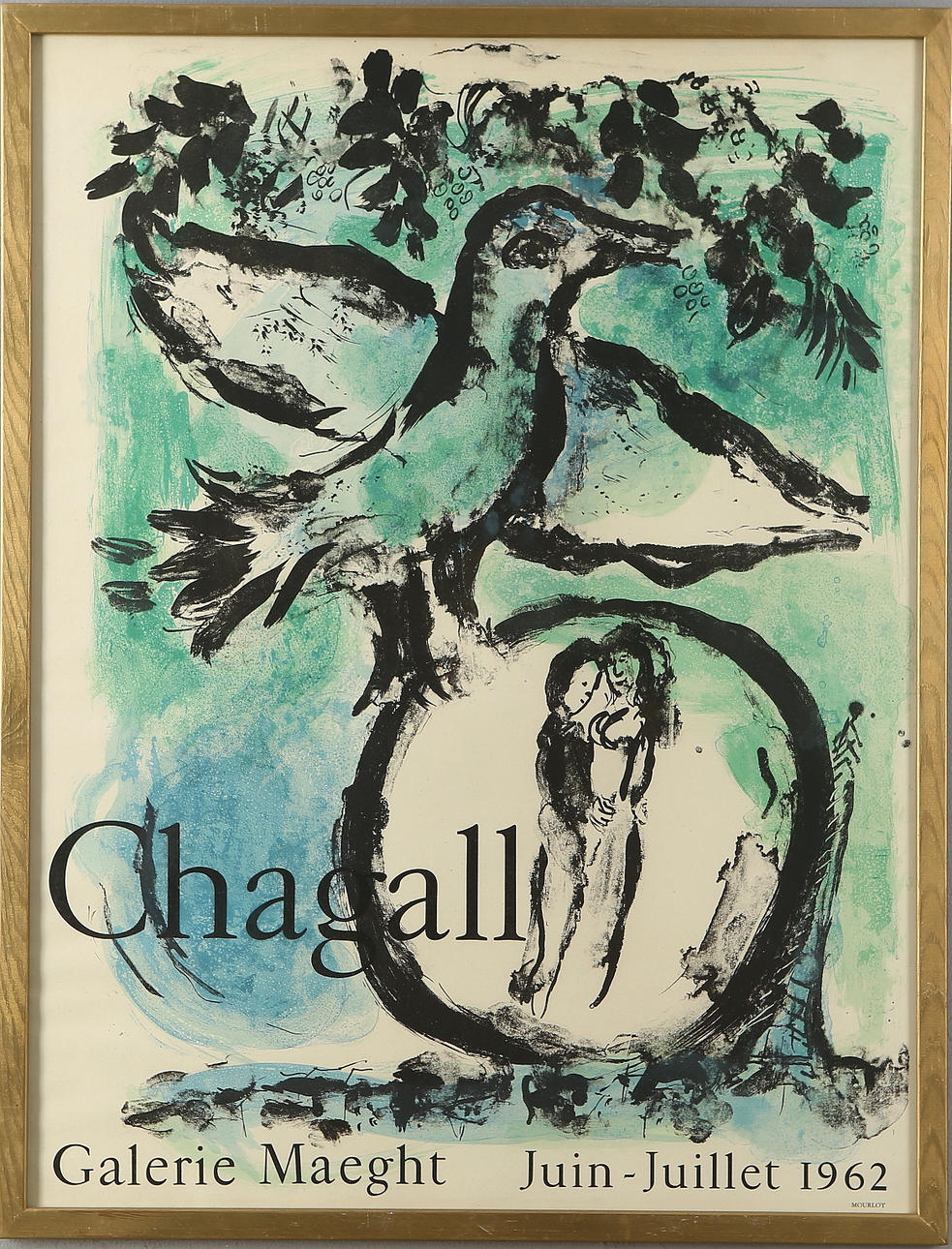 MARC CHAGALL. Poster, Galerie Maeght, Juin-Juillet, 1962. Art