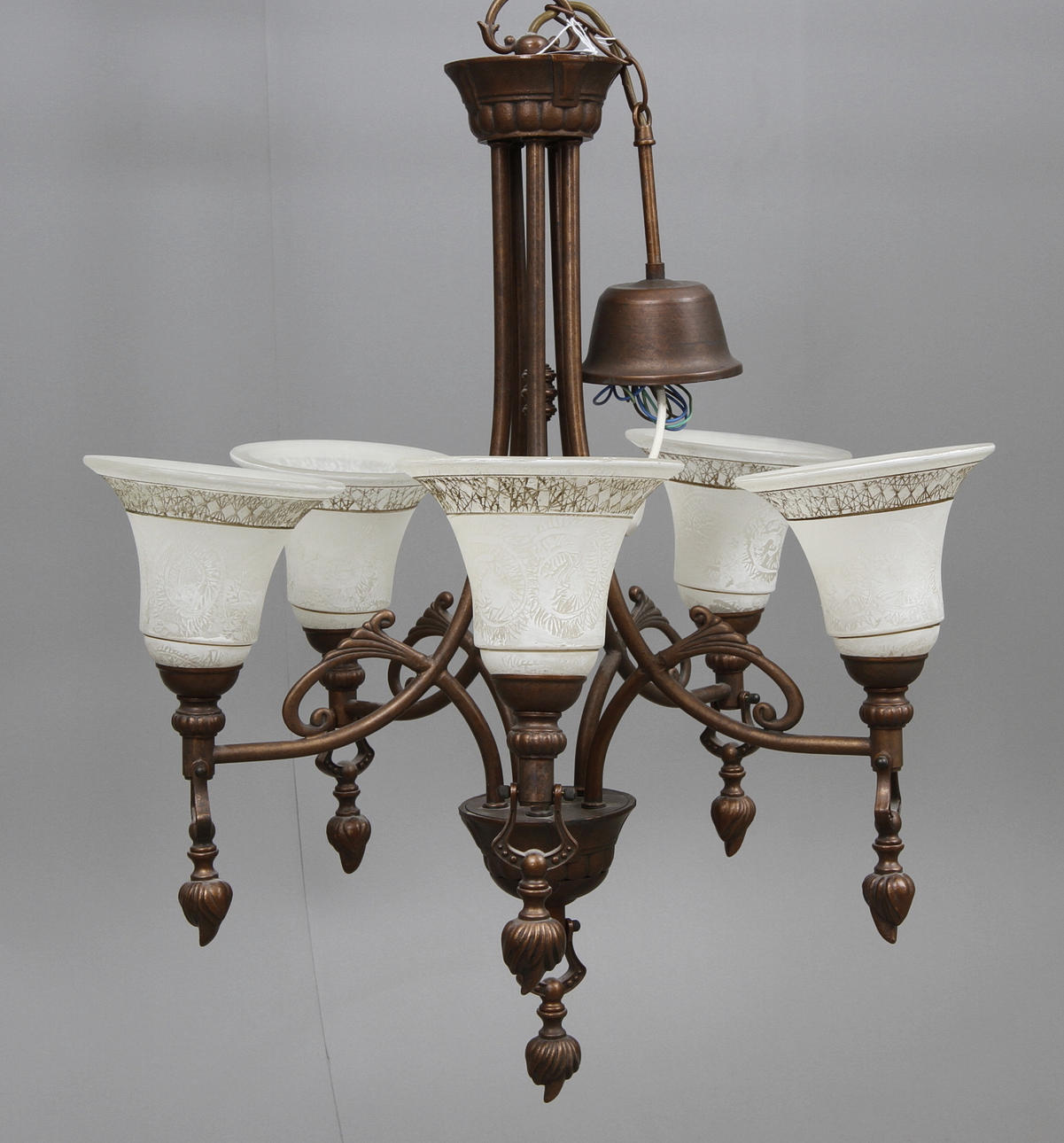 TAKLAMPA, 1900-talets senare del, Italien, total höjd 100 cm.